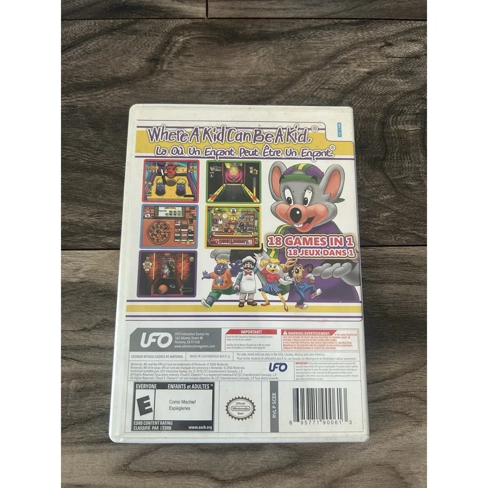 Chuck E. Cheese's Party Games (Nintendo Wii, 2010)‎ CIB, Tested